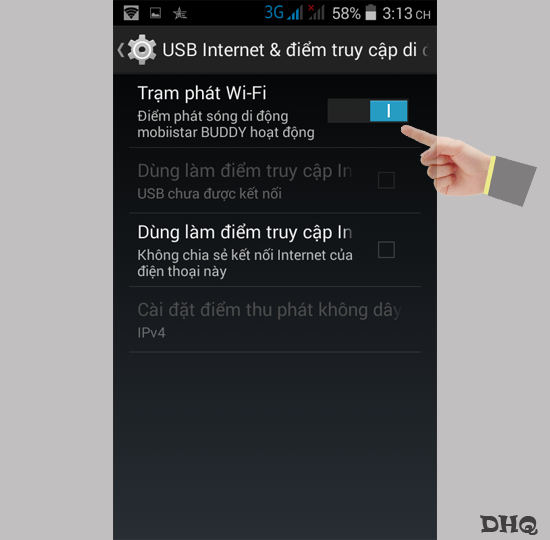 bật Trạm phát Wi-fi
